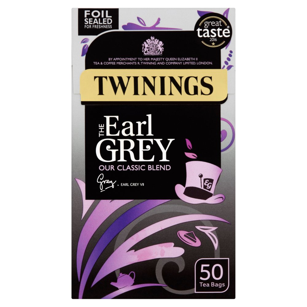 Twinings The Earl Grey 50 Tea Bags 125g-Food