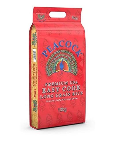 MASPeacock Easy Cook Rice 10kg Box of 1-Fd