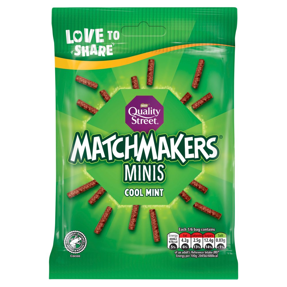 MASQuality Street Matchmakers Cool Mint Chocolate Minis Sharing Bag 120g-Food