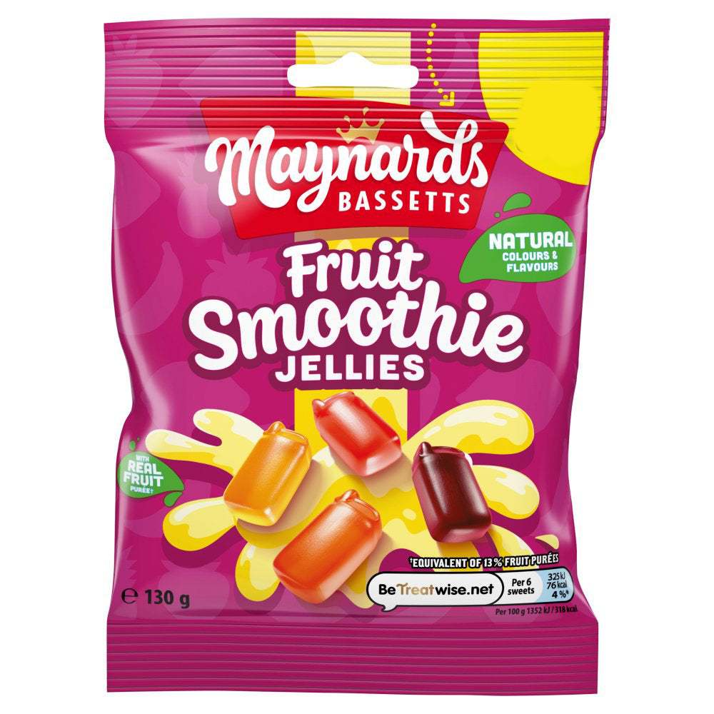 MASMaynards Bassetts Fruit Smoothie Jellies Sweets Bag 130g-Food