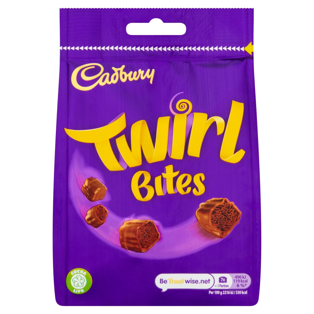MASCad Twirl Bites Chocolate Bag 109g-Food