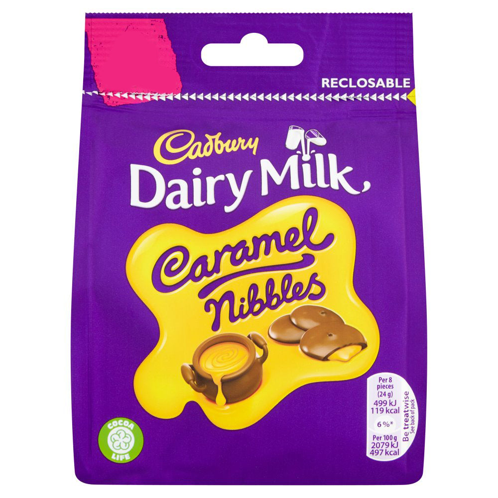 MASCad Dairy Milk Caramel Nibbles Bag 95g-Food