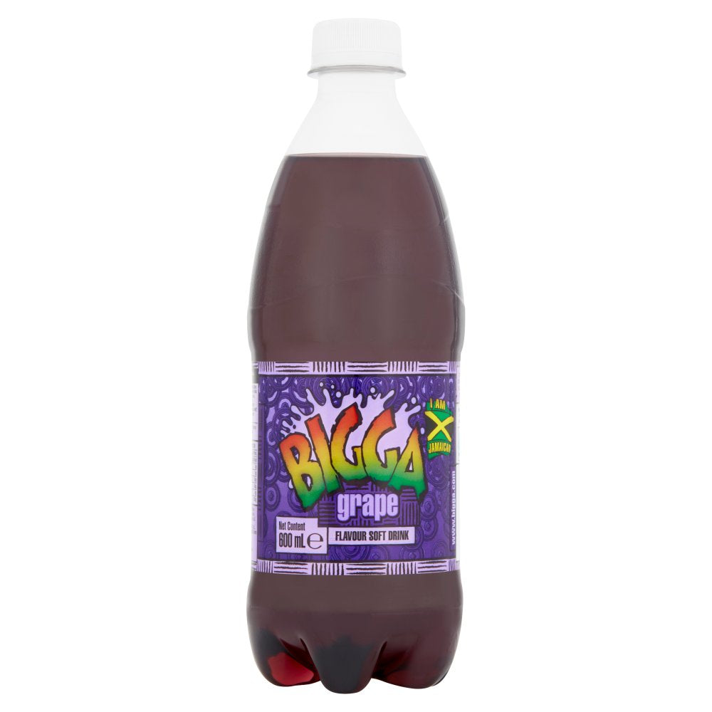 Bigga Grape Flavour Soft Drink 600ml-Food