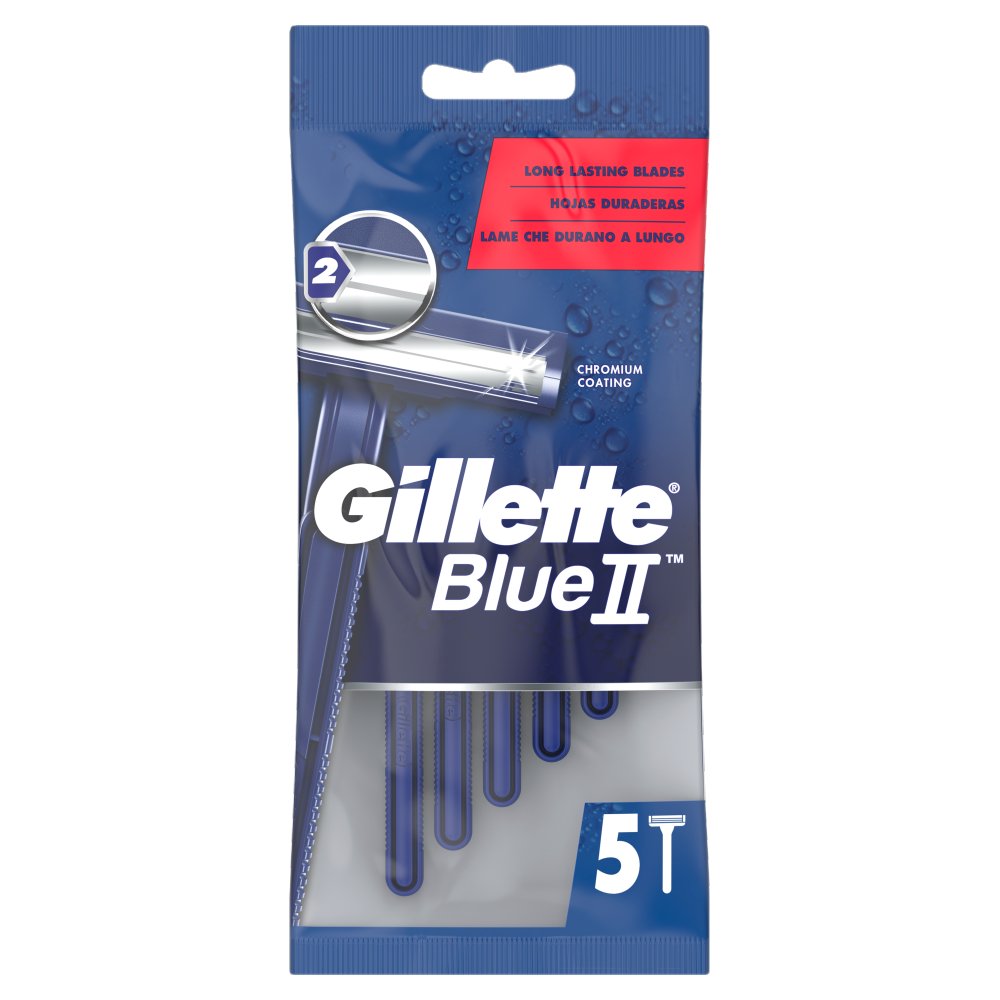 MASGillette BlueII Men's Disposable Razors 5s-Food