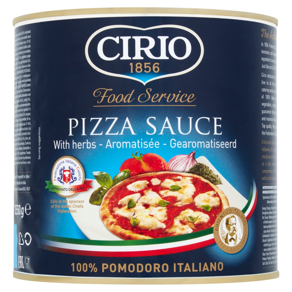 MASCirio Food Service Pizza Sauce with Herbs 2550g-Food