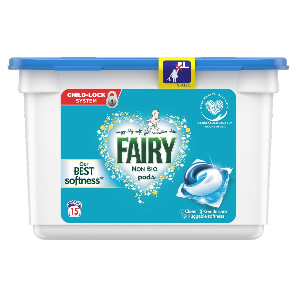 MASFairy Non Bio Pods Washing Liquid Capsules 15 Washes-Food
