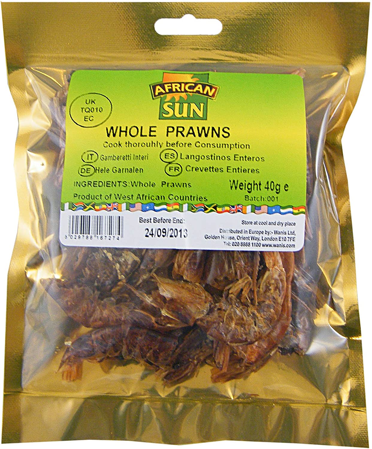 MASAfrican Sun Whole Prawns 40g-Fd