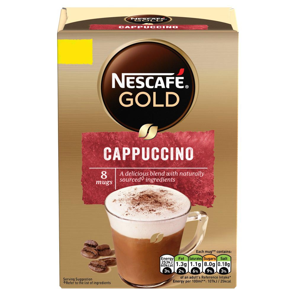 MASNescafe Gold Cappuccino Instant Coffee 8 x 15.5g Sachets-Food
