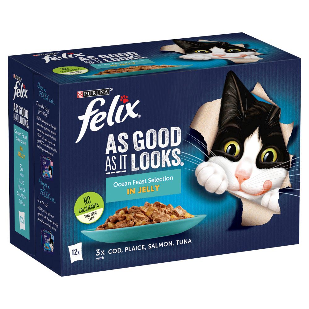 MASFelix As Good As It Looks Ocean Feast Selection in Jelly 12 x 100g (1.2kg)-Food