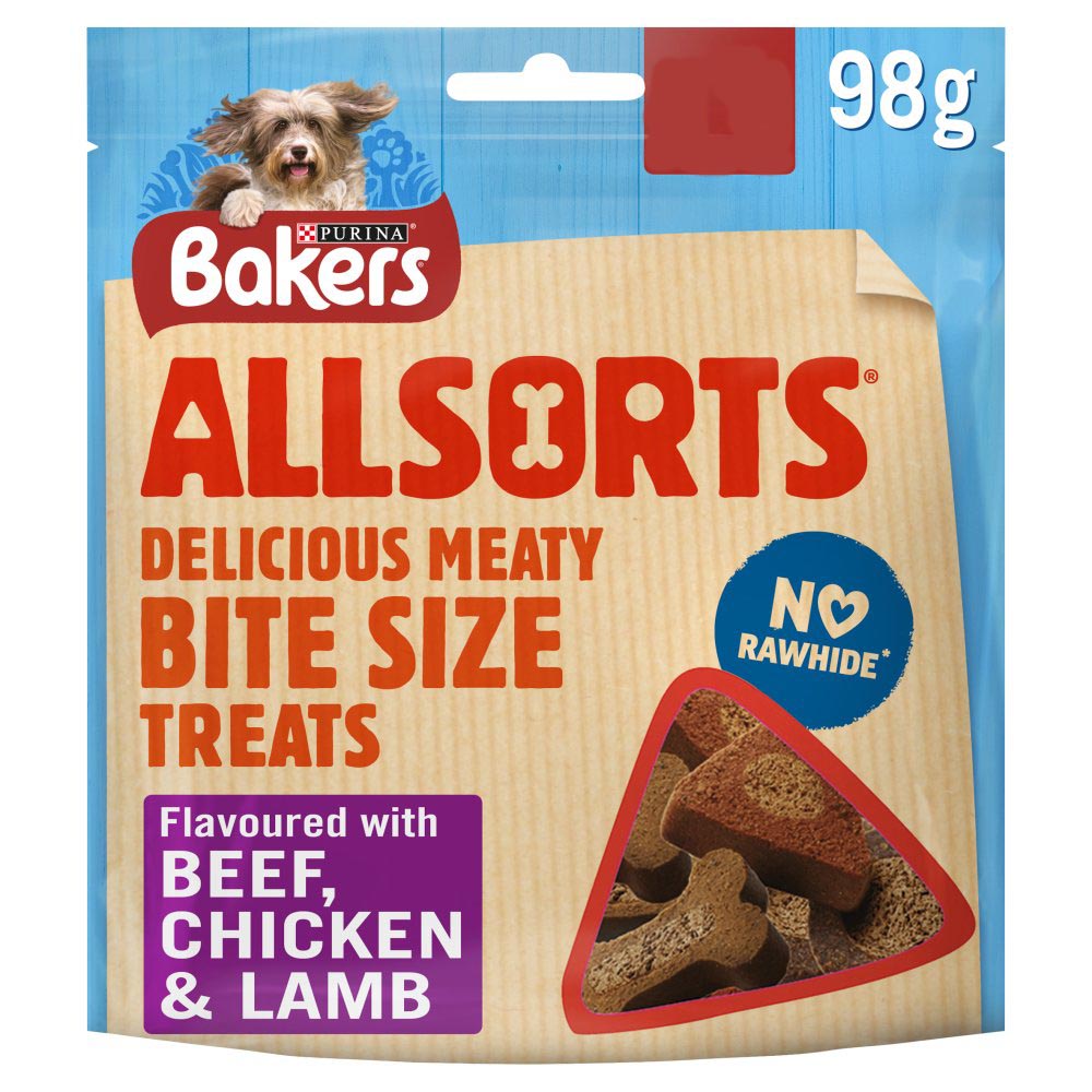 MASBakers Allsorts Delicious Bite Size Treats Flavoured with Chicken, Beef & Lamb 98g-Food