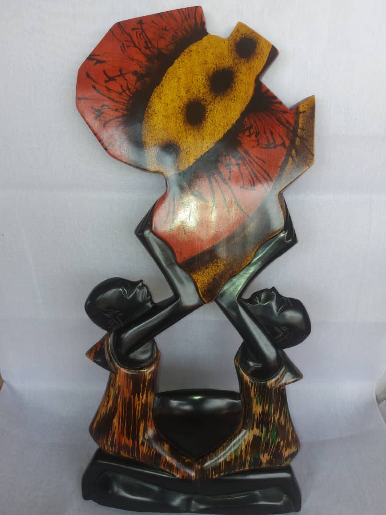 SKVintage Wooden Trophy Statue