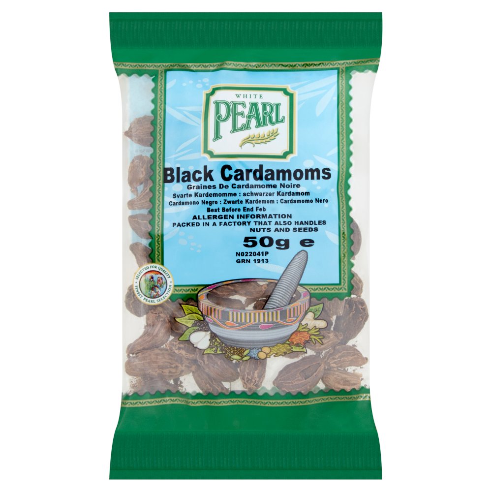 White Pearl Black Cardamoms 50g-Food