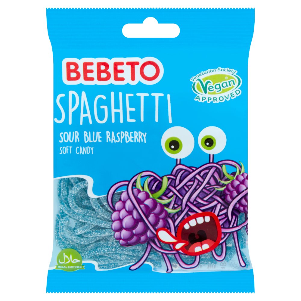 MASBebeto Spaghetti Sour Blue Raspberry Soft Candy 70g-Food