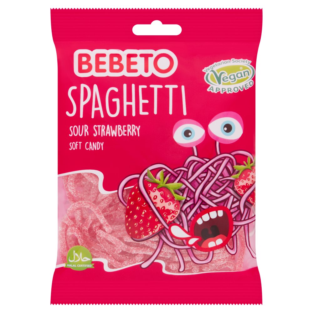 MASBebeto Spaghetti Sour Strawberry Soft Candy 70g-Food