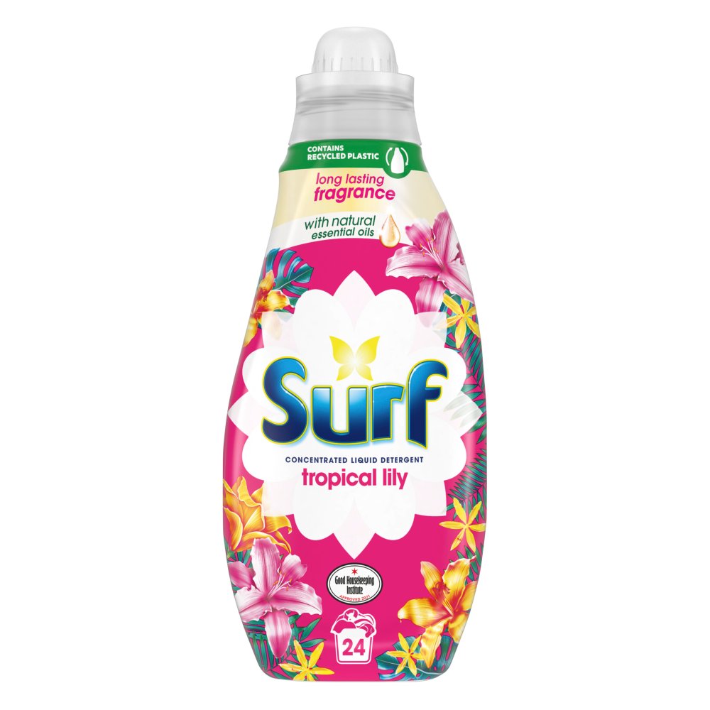 Surf Tropical Lily Concentrated Liquid Laundry Detergent 24 washes 648ml-Food