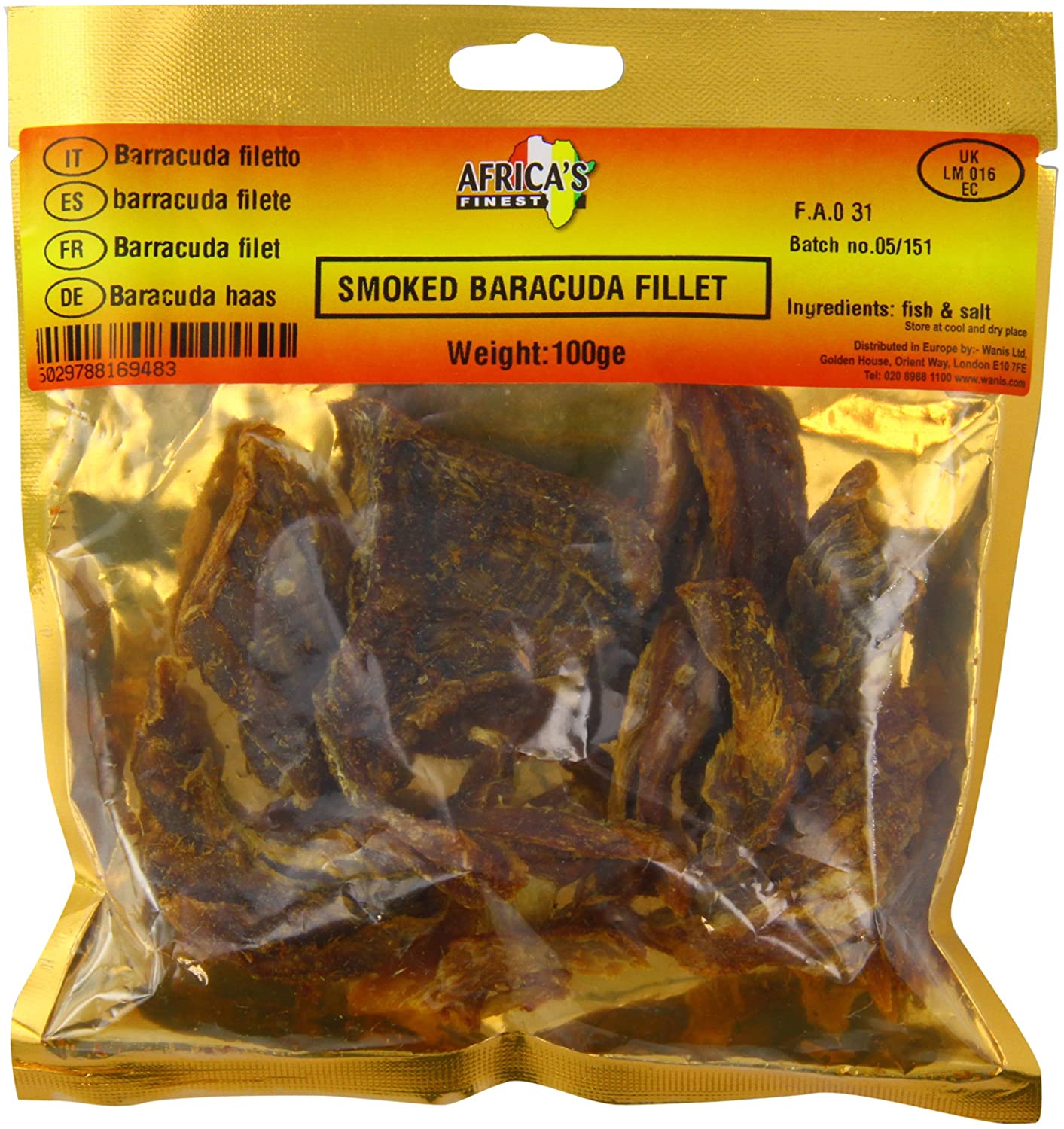 MASAfrica’s Finest Smoked Barracuda Filet 100g-Fd