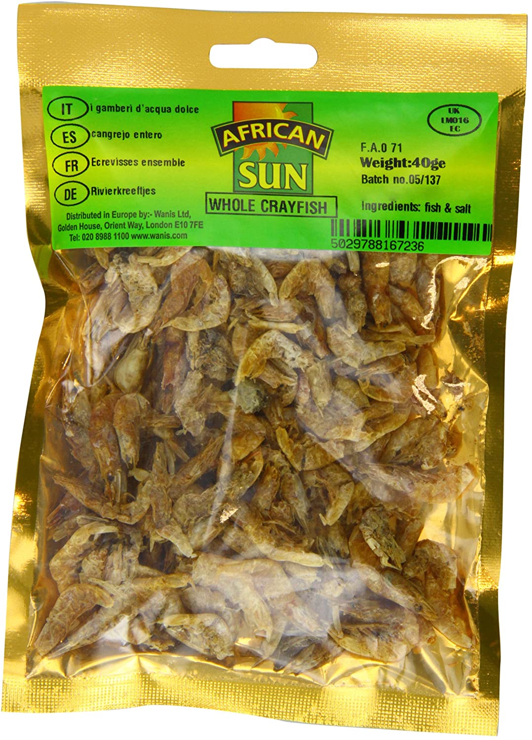 MASAfrican Sun Whole Crayfish 40g-Fd