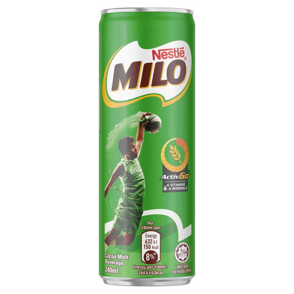 MASMilo ACTIV-GO Chocolate Flavoured Malt Milk Drink Can 240ml-Food