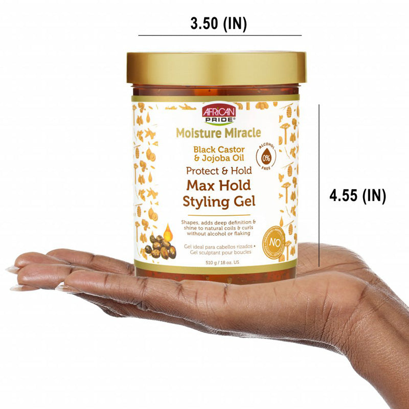 Moisture Miracle Black Castor And Jojoba Oil Max Hold Styling Gel