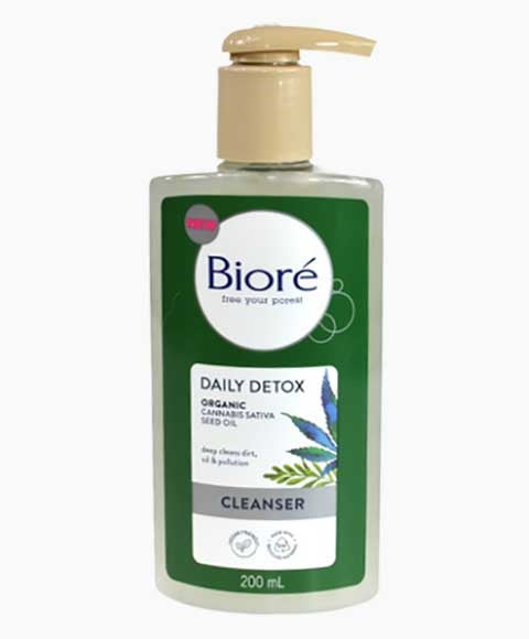 Biore Daily Detox Organic Cannabis Sativa Seed Oil Cleanser