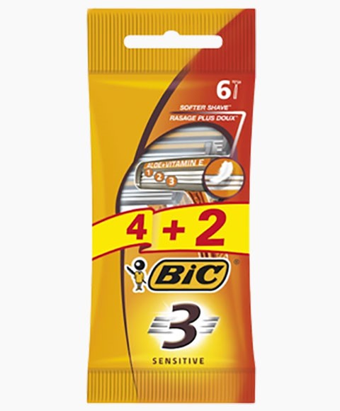 BIC Sensitive Shave Razor With Aloe And Vitamin E