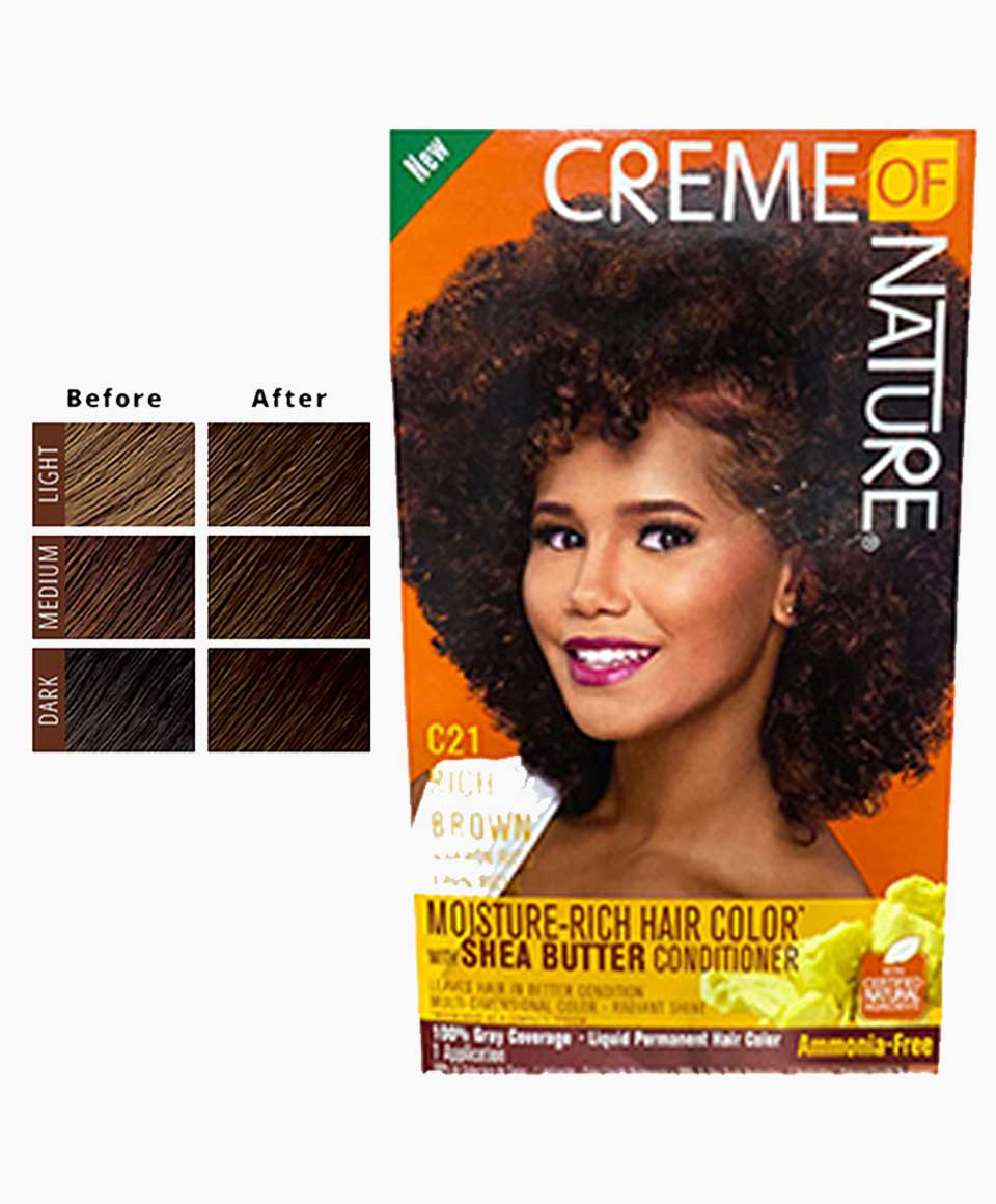 Moisture Rich Hair Color With Shea Butter Conditioner C21 Rich Brown