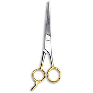 Gold Handle Barber Scissors with Hook 33414