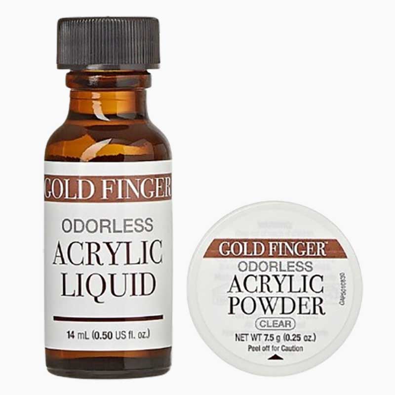 Kiss Gold Finger Odorless Acrylic System Clear OAK01