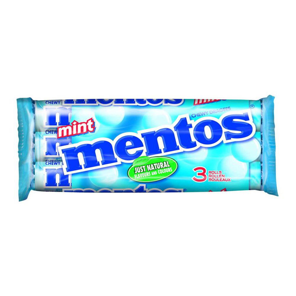 MASMentos Chewy Dragees Mint 3 x 38g (114g)-Food