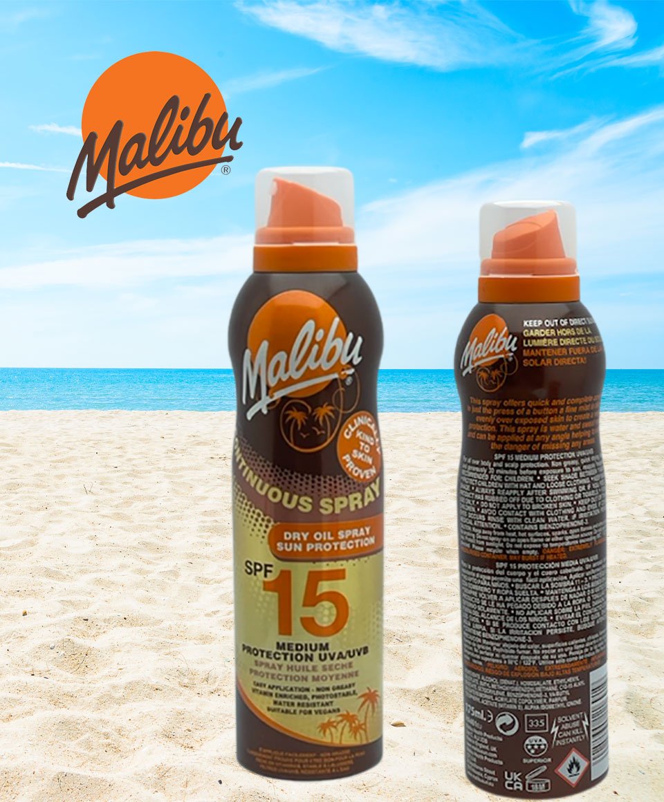 Continuous Spray Dry Oil Spray Medium Sun Protection SPF15