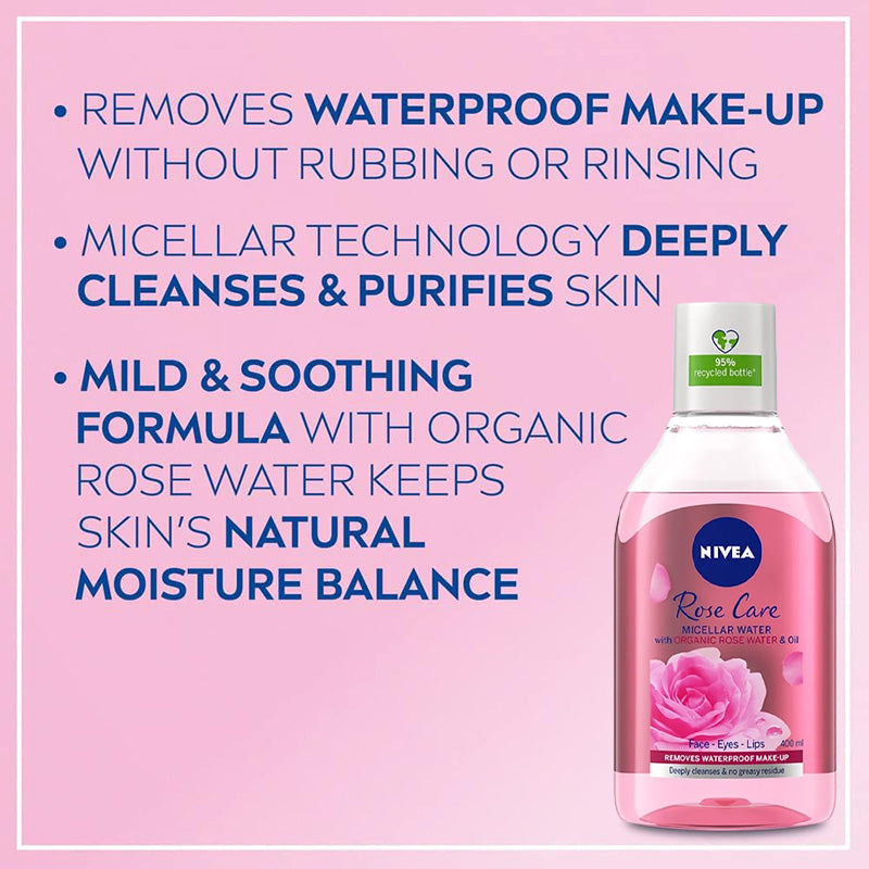 Nivea Rose Care Micellar Water With Organic Rose Water And Oil