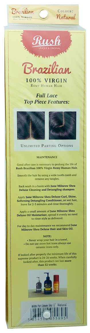 Full Lace Closure Middle Part HH Silky 5 X 5