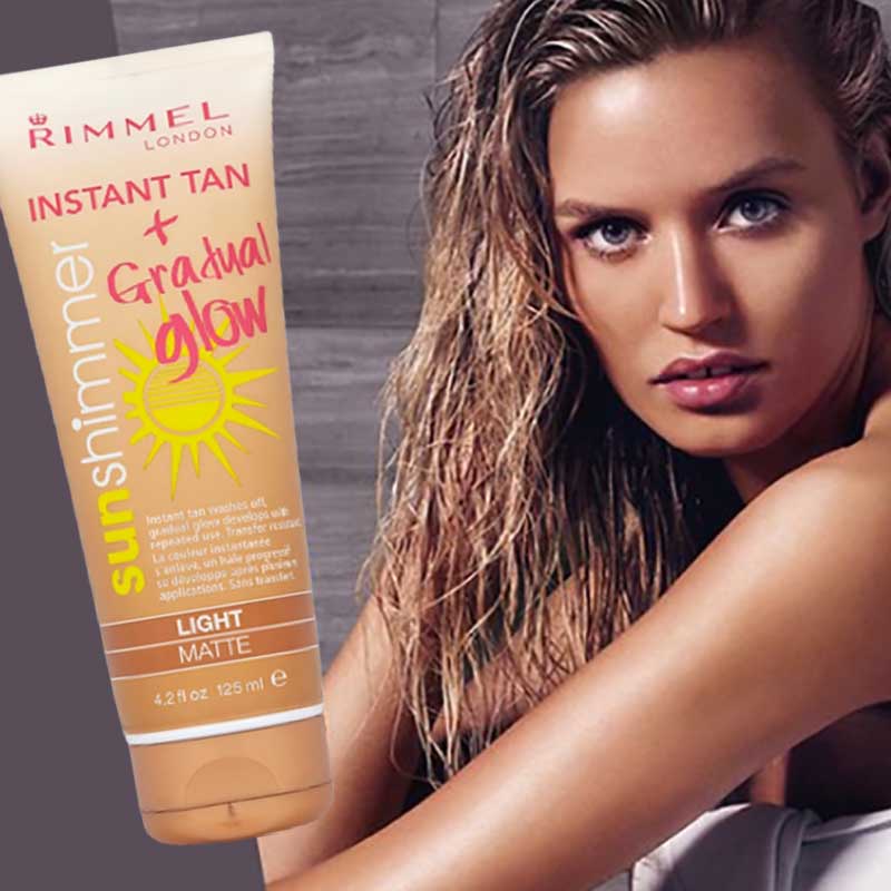 Instant Tan Gradual Glow Sun Shimmer Light Matte