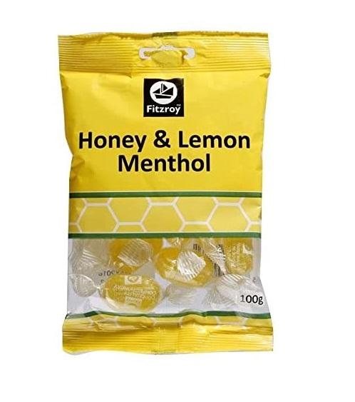 MASFitzroy Honey & Lemon Menthol 100g Box of 12-Fd