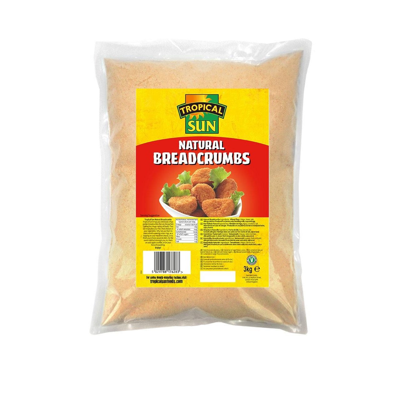 Tropical Sun Natural Breadcrumbs 3kg Box of 1