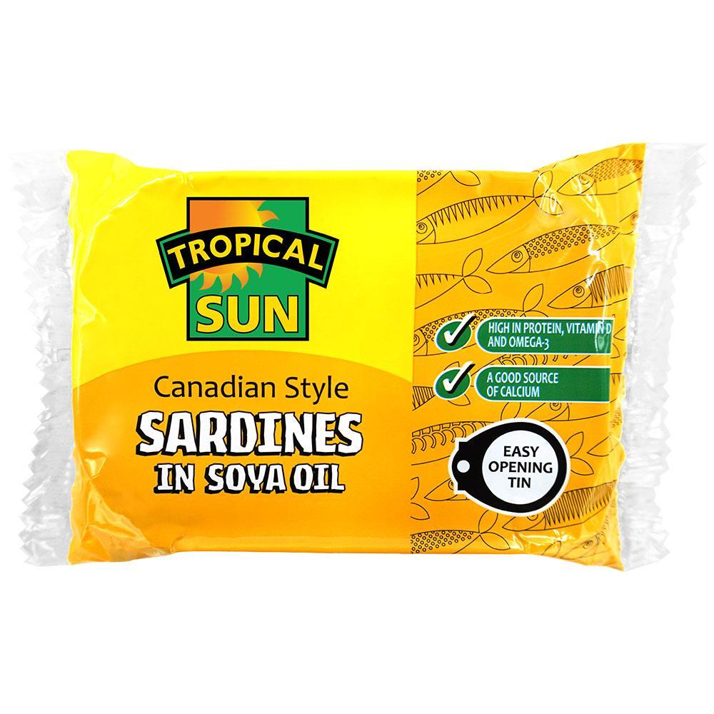 MASTropical Sun Canadian Style Sardines in Soya Oil 106g Box of 12-Fd