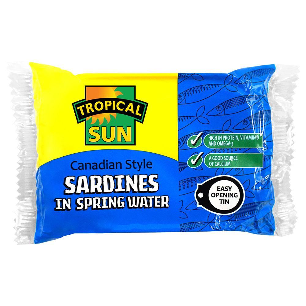 MASTropical Sun Canadian Style Sardines in Spring Water 106g Box of 12-Fd
