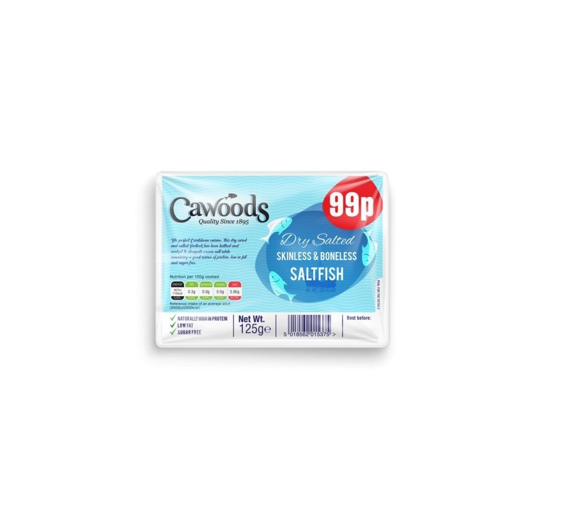 Cawoods Skinless and Boneless Saltfish 100g