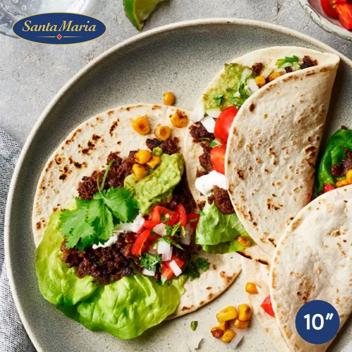 Santa Maria 10" Ambient Flour Tortilla Wraps 5pc x 10-Food