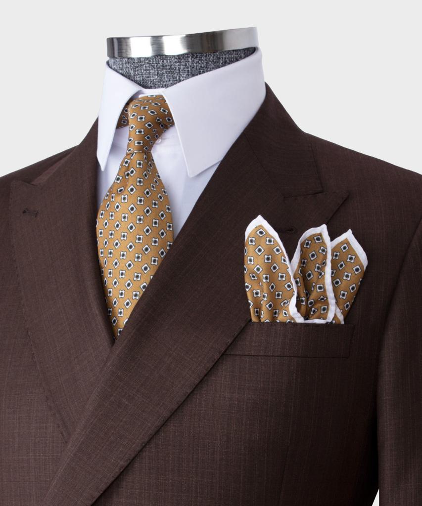 Men's Wear Clothing Outfit Woody Brown Regular Fit One Button Fashion Suit Blazer