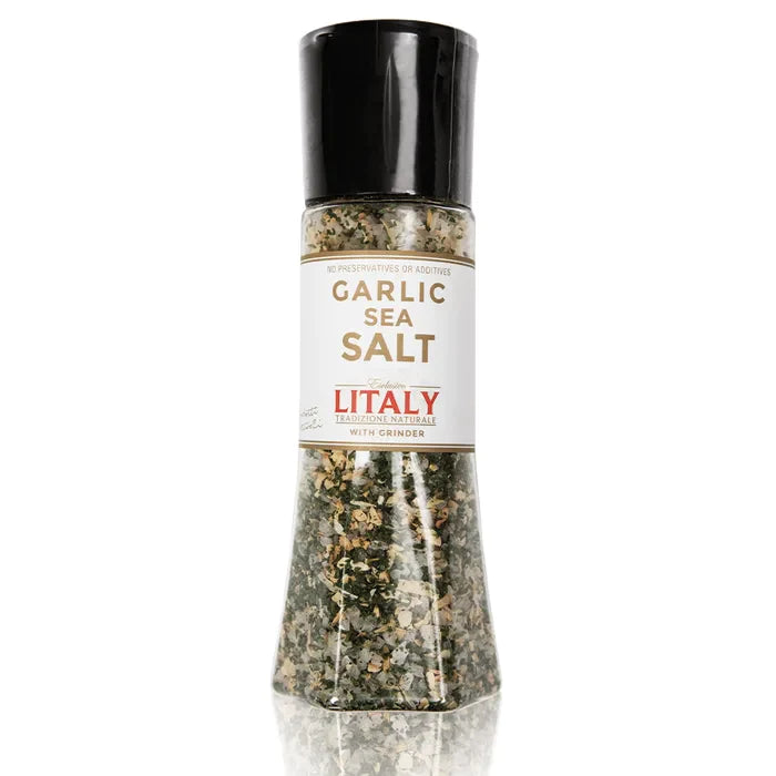 MASLitaly Garlic Sea Salt with Grinder 1 x 305g-Food