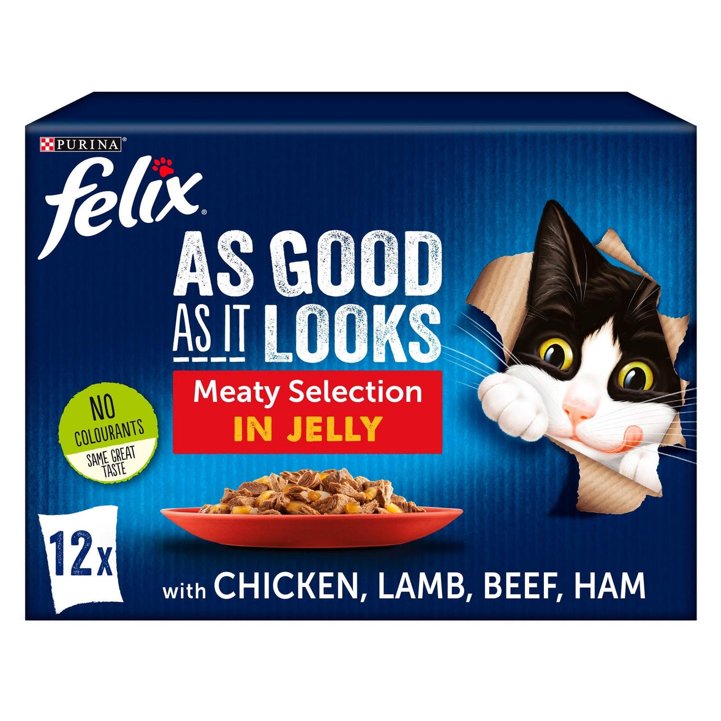 MASFelix As good As It Looks Meaty Selection in Jelly 12 x 100g (1.2kg)-Food