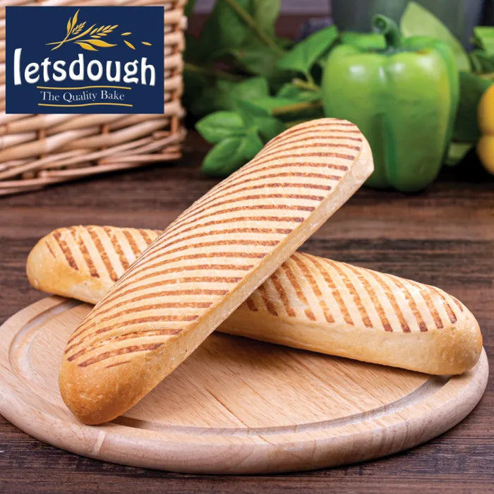 MASLetsdough Part Baked Grill Marked Paninis (27cm)- 50 x 125g-Food