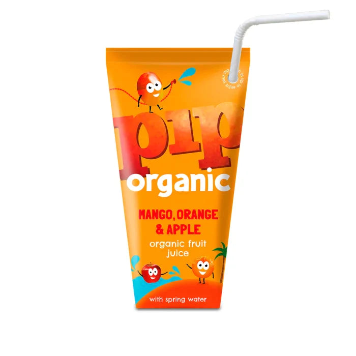 MASPip Organic Mango Orange & Apple Juice with Spring Water 24 x 180ml-Food