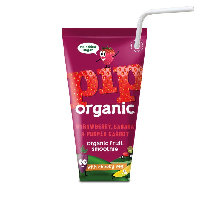 MASPip Organic Kids Strawberry Banana & Purple Carrot Smoothie 24 x 180ml-Food