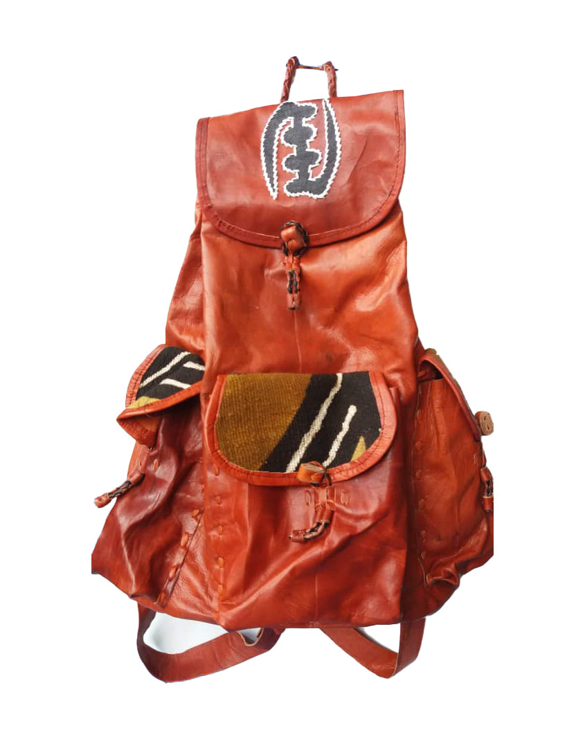 African Tribal art Handicraft Lightweight Handbag Dark Pastel Red Shoulder Bag