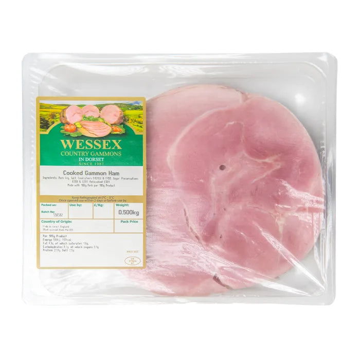 Wessex Sliced 100% Gammon Ham 1x500g-Food