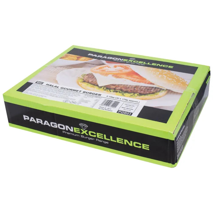MASParagon Handmade Style Gourmet Halal Burger (6oz) 30 x170g-Food