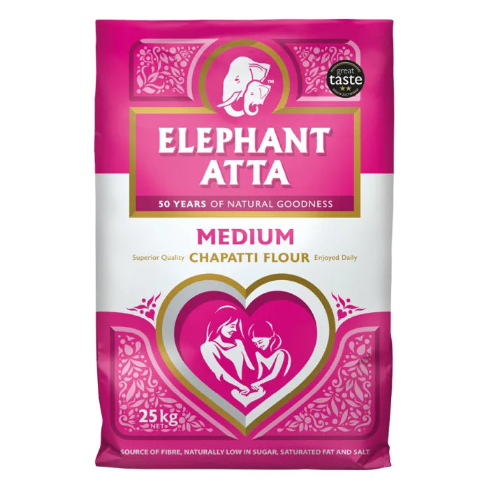 MASElephant Atta Medium Chapatti Flour 25kg-Food