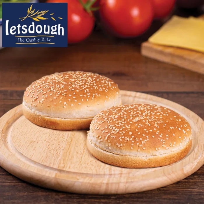 Letsdough 4.5" Seeded Burger Buns 1 x 48